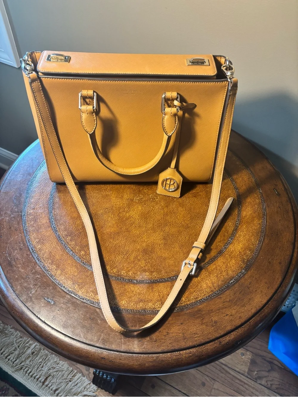 Henri Bendel Saffiano Leather Satchel